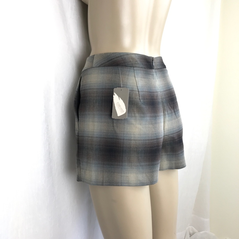 🚫SOLD🚫 NWT Brown Plaid High Waist Skort Skirt - Picture 6 of 8